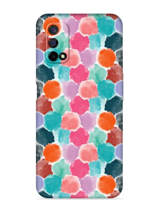 Colorful Seamless Pattern Embossed Soft Silicone Case for Realme Narzo 30 Pro (5G) Zapvi