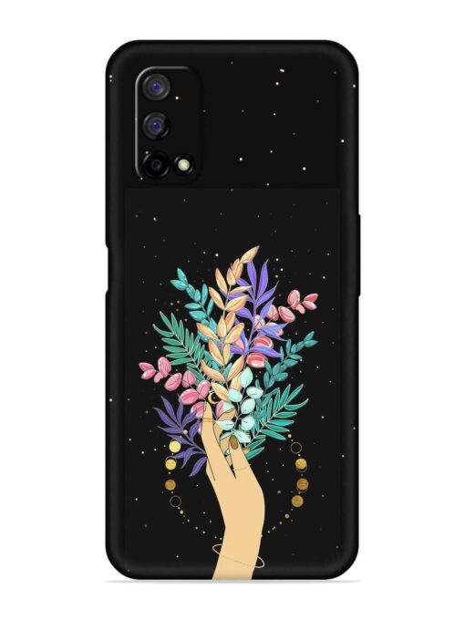 Flower On Hand Embossed Soft Silicone Case for Realme Narzo 30 Pro (5G) Zapvi