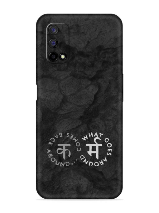 Karma Hindi Word Embossed Soft Silicone Case for Realme Narzo 30 Pro (5G) Zapvi