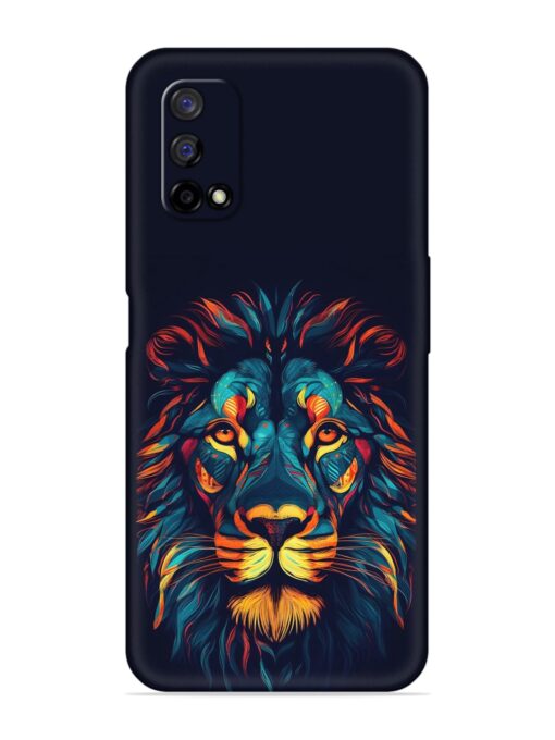 Colorful Lion Embossed Soft Silicone Case for Realme Narzo 30 Pro (5G) Zapvi