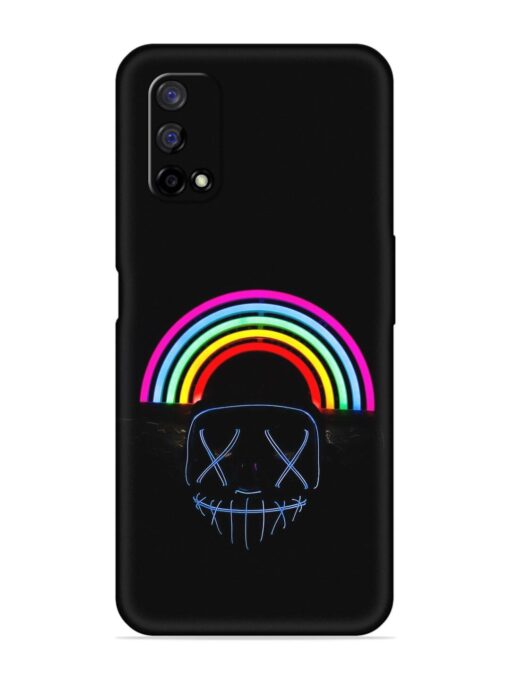 Mask Rainbow Embossed Soft Silicone Case for Realme Narzo 30 Pro (5G) Zapvi