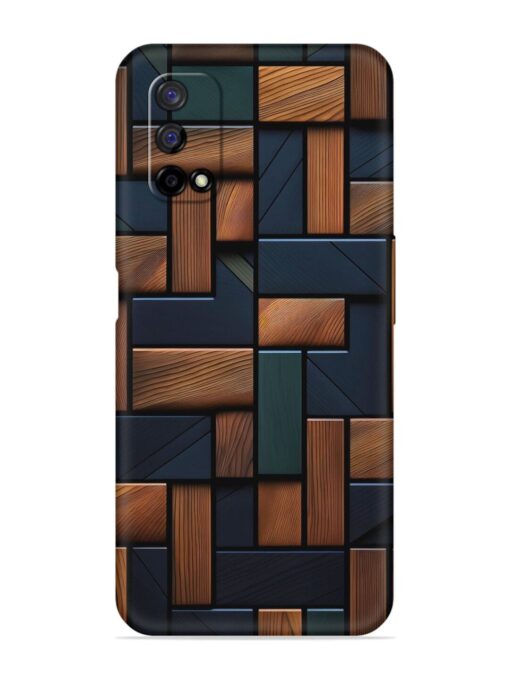 Wooden Background Cubes Embossed Soft Silicone Case for Realme Narzo 30 Pro (5G) Zapvi