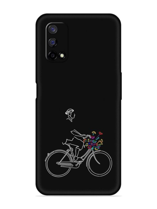 Minimalist Cycle Art Embossed Soft Silicone Case for Realme Narzo 30 Pro (5G) Zapvi