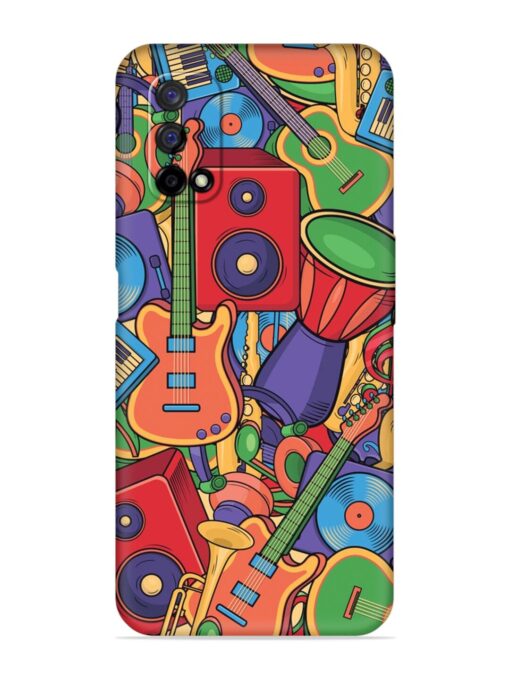 Colorful Music Art Embossed Soft Silicone Case for Realme Narzo 30 Pro (5G) Zapvi