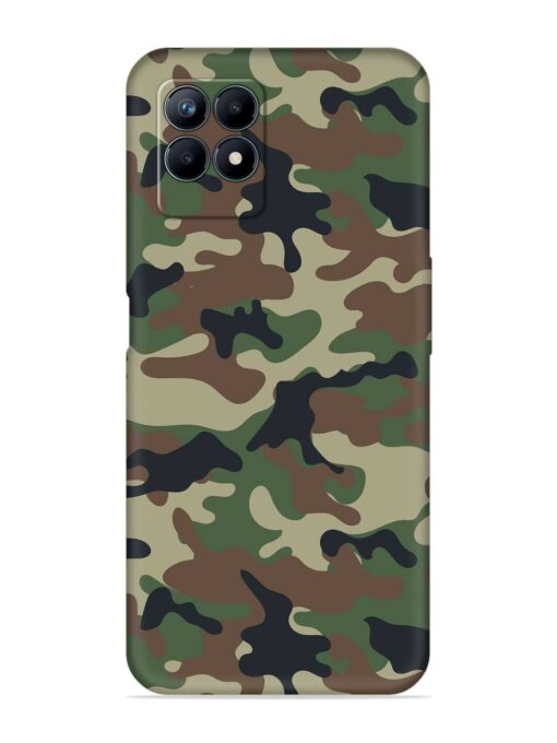 Army Military Camouflage Dark Green Embossed Soft Silicone Case for Realme Narzo 50 (4G) Zapvi