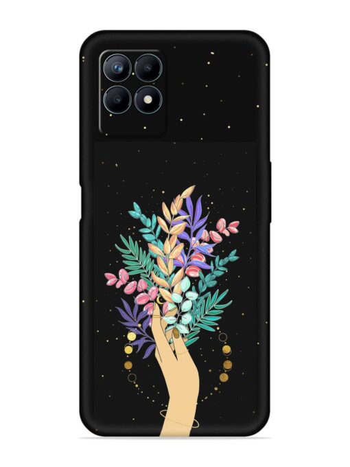 Flower On Hand Embossed Soft Silicone Case for Realme Narzo 50 (4G) Zapvi