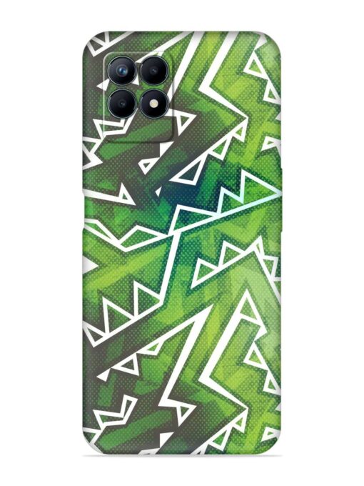 Green Graffiti Seamless Embossed Soft Silicone Case for Realme Narzo 50 (4G) Zapvi