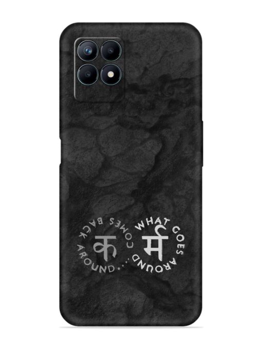 Karma Hindi Word Embossed Soft Silicone Case for Realme Narzo 50 (4G) Zapvi