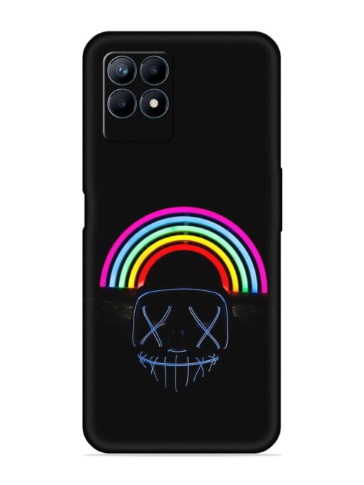 Mask Rainbow Embossed Soft Silicone Case for Realme Narzo 50 (4G) Zapvi