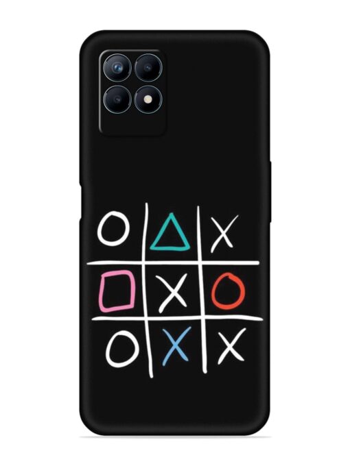 Super Neon Tic-Tac-Toe Embossed Soft Silicone Case for Realme Narzo 50 (4G) Zapvi