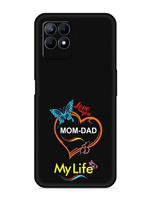 Love You Mom Dad Embossed Soft Silicone Case for Realme Narzo 50 (4G) Zapvi