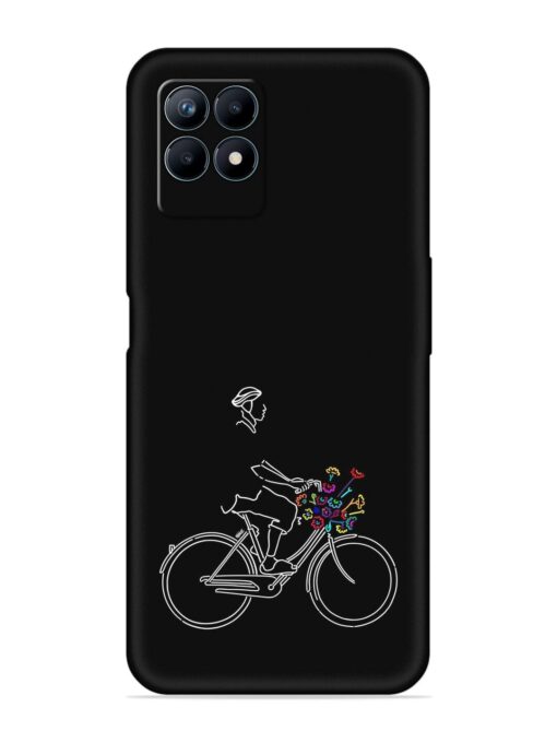 Minimalist Cycle Art Embossed Soft Silicone Case for Realme Narzo 50 (4G) Zapvi