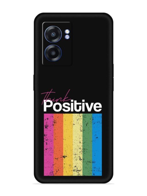 Think Positive Typography Embossed Soft Silicone Case for Realme Narzo 50 (5G) Zapvi