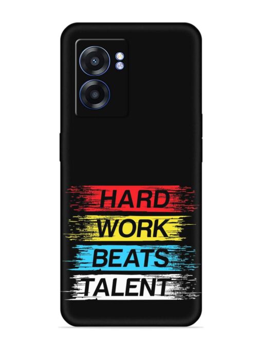 Hard Work Beats Embossed Soft Silicone Case for Realme Narzo 50 (5G) Zapvi