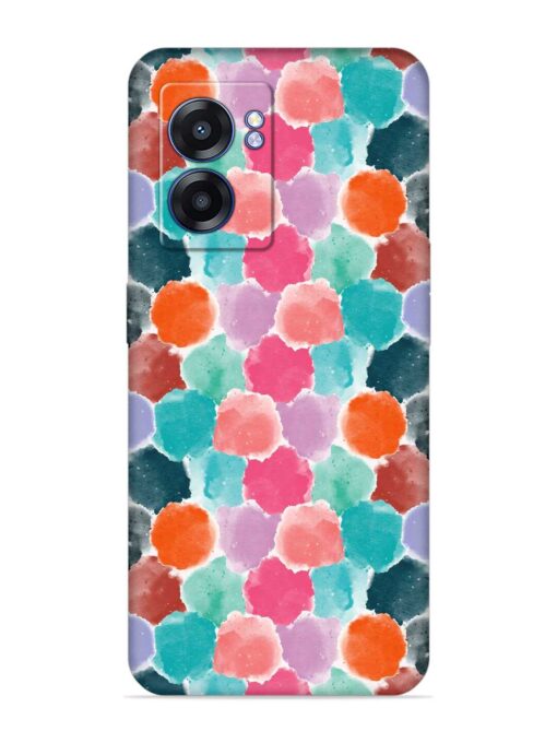 Colorful Seamless Pattern Embossed Soft Silicone Case for Realme Narzo 50 (5G) Zapvi