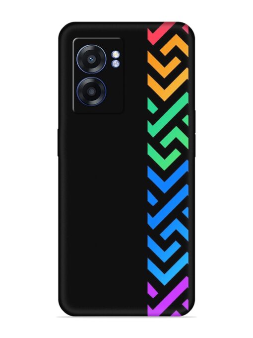 Colorshape Stripes Embossed Soft Silicone Case for Realme Narzo 50 (5G) Zapvi