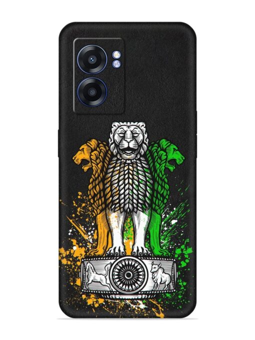 Pillars Of Ashoka Embossed Soft Silicone Case for Realme Narzo 50 (5G) Zapvi