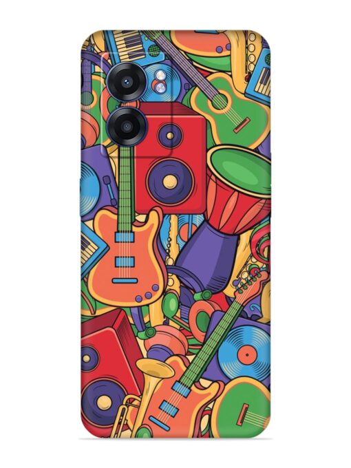 Colorful Music Art Embossed Soft Silicone Case for Realme Narzo 50 (5G) Zapvi