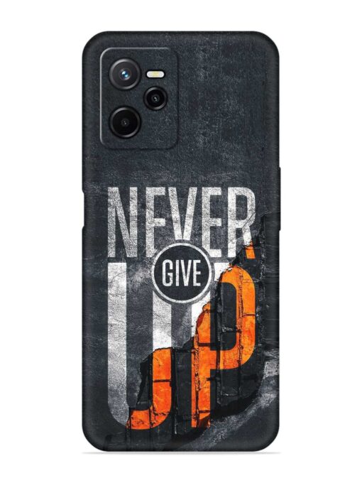 Never Give Up Embossed Soft Silicone Case for Realme Narzo 50A Prime Zapvi