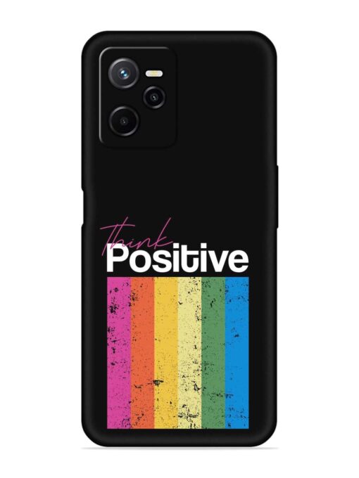 Think Positive Typography Embossed Soft Silicone Case for Realme Narzo 50A Prime Zapvi