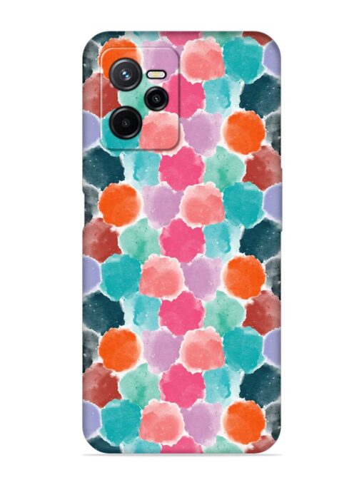 Colorful Seamless Pattern Embossed Soft Silicone Case for Realme Narzo 50A Prime Zapvi