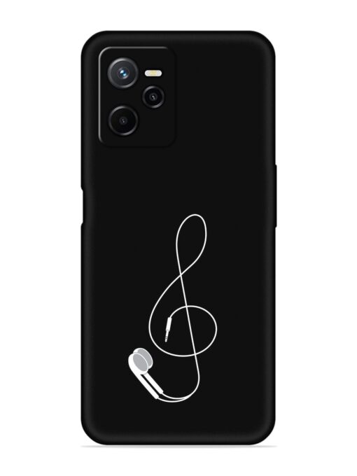 Music Earphone Vector Embossed Soft Silicone Case for Realme Narzo 50A Prime Zapvi