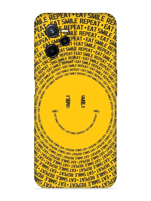 Smiley Embossed Soft Silicone Case for Realme Narzo 50A Prime Zapvi