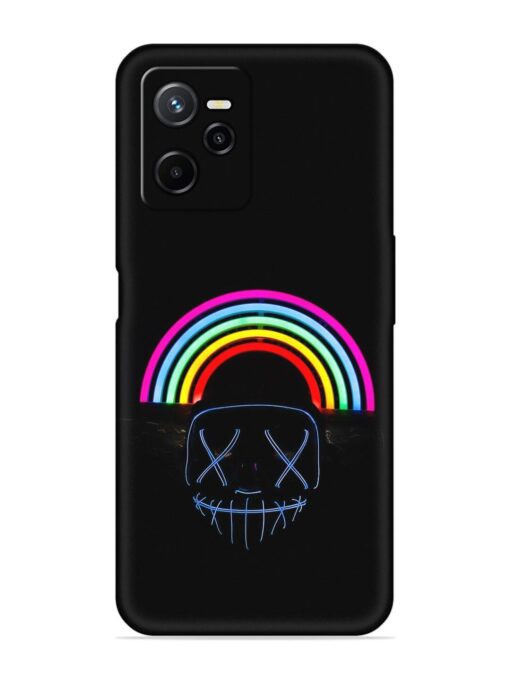 Mask Rainbow Embossed Soft Silicone Case for Realme Narzo 50A Prime Zapvi