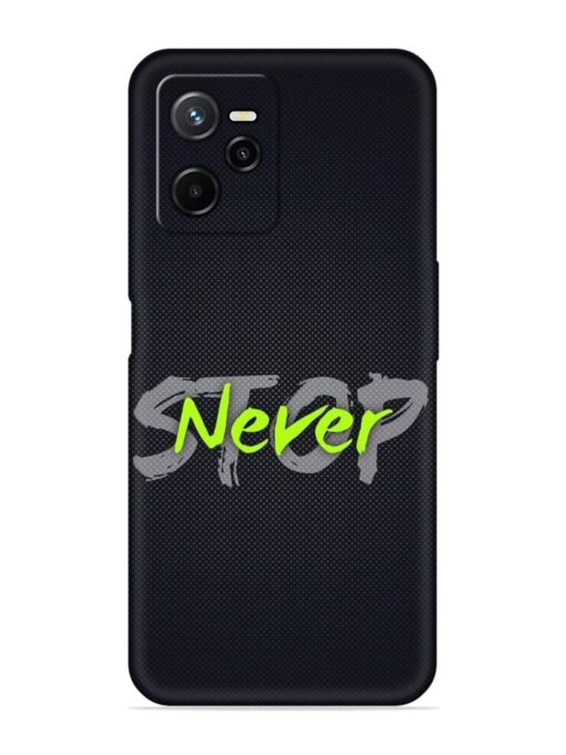 Never Stop Embossed Soft Silicone Case for Realme Narzo 50A Prime Zapvi