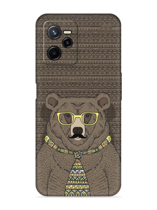 Grizzly Bear Embossed Soft Silicone Case for Realme Narzo 50A Prime Zapvi