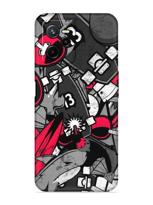 Fictional Doodle Embossed Soft Silicone Case for Realme Narzo 50A Prime Zapvi