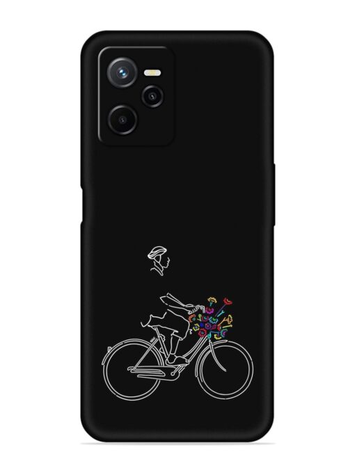 Minimalist Cycle Art Embossed Soft Silicone Case for Realme Narzo 50A Prime Zapvi