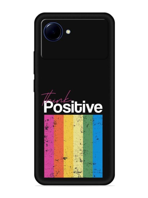 Think Positive Typography Embossed Soft Silicone Case for Realme Narzo 50I Prime Zapvi