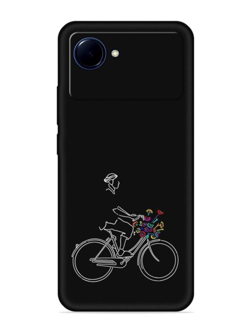 Minimalist Cycle Art Embossed Soft Silicone Case for Realme Narzo 50I Prime Zapvi