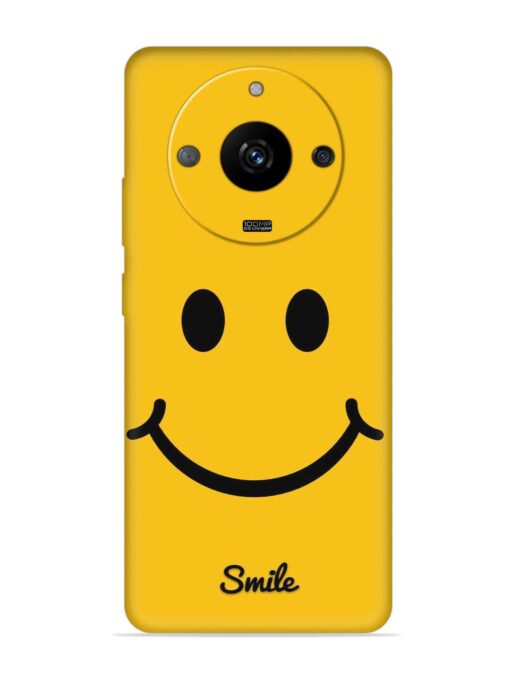 Yellow Smiley Embossed Soft Silicone Case for Realme Narzo 60 Pro (5G) Zapvi