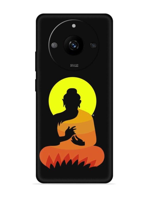 Buddha Art Black Embossed Soft Silicone Case for Realme Narzo 60 Pro (5G) Zapvi