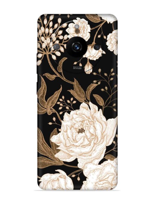 Peonies Roses Floral Embossed Soft Silicone Case for Realme Narzo 60 Pro (5G) Zapvi