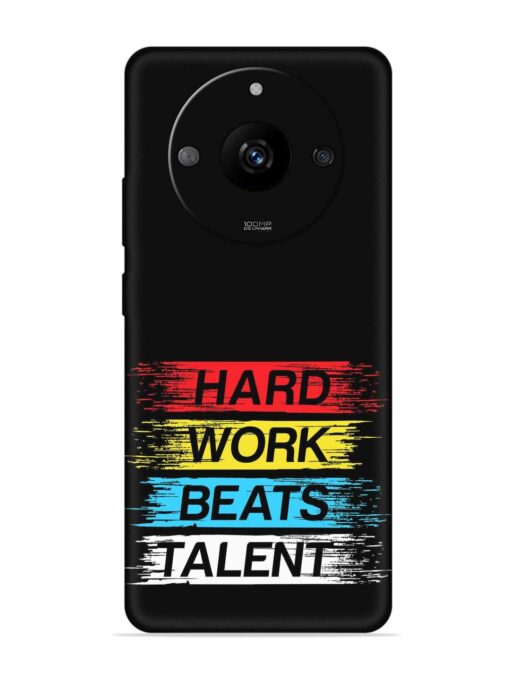 Hard Work Beats Embossed Soft Silicone Case for Realme Narzo 60 Pro (5G) Zapvi