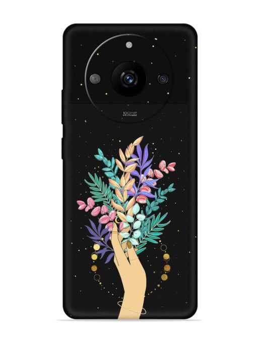 Flower On Hand Embossed Soft Silicone Case for Realme Narzo 60 Pro (5G) Zapvi