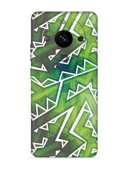 Green Graffiti Seamless Embossed Soft Silicone Case for Realme Narzo 60 Pro (5G) Zapvi