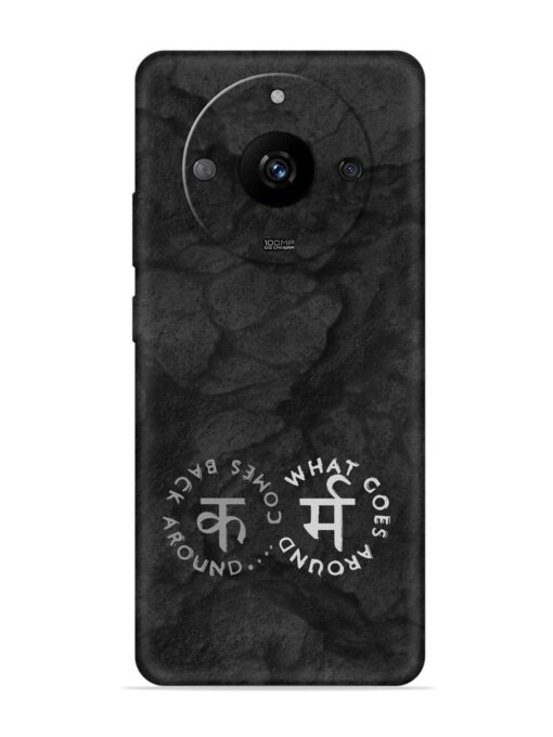 Karma Hindi Word Embossed Soft Silicone Case for Realme Narzo 60 Pro (5G) Zapvi