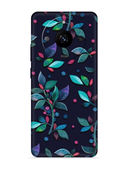 Decorative Watercolor Flower Embossed Soft Silicone Case for Realme Narzo 60 Pro (5G) Zapvi