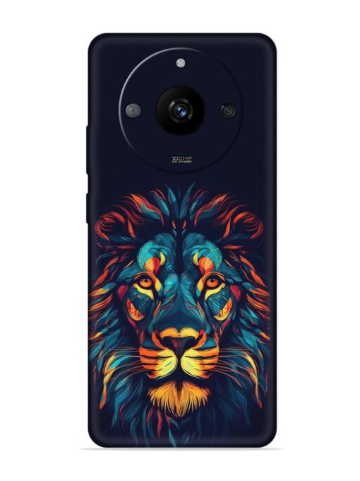 Colorful Lion Embossed Soft Silicone Case for Realme Narzo 60 Pro (5G) Zapvi