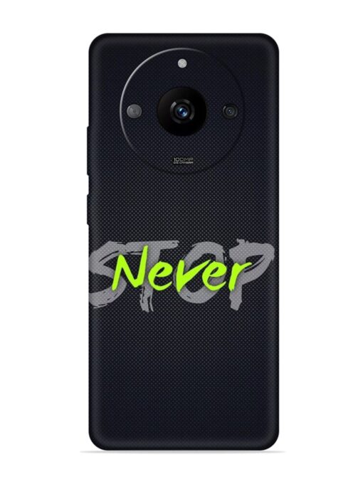 Never Stop Embossed Soft Silicone Case for Realme Narzo 60 Pro (5G) Zapvi