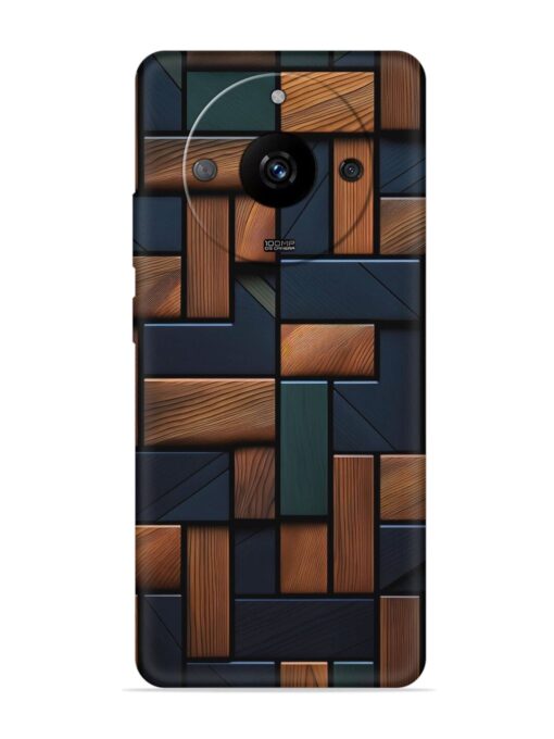 Wooden Background Cubes Embossed Soft Silicone Case for Realme Narzo 60 Pro (5G) Zapvi