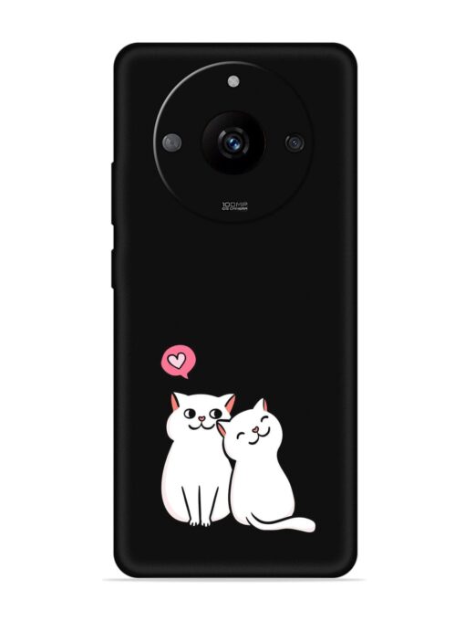 Cute Loving Cats Embossed Soft Silicone Case for Realme Narzo 60 Pro (5G) Zapvi