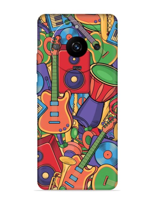 Colorful Music Art Embossed Soft Silicone Case for Realme Narzo 60 Pro (5G) Zapvi