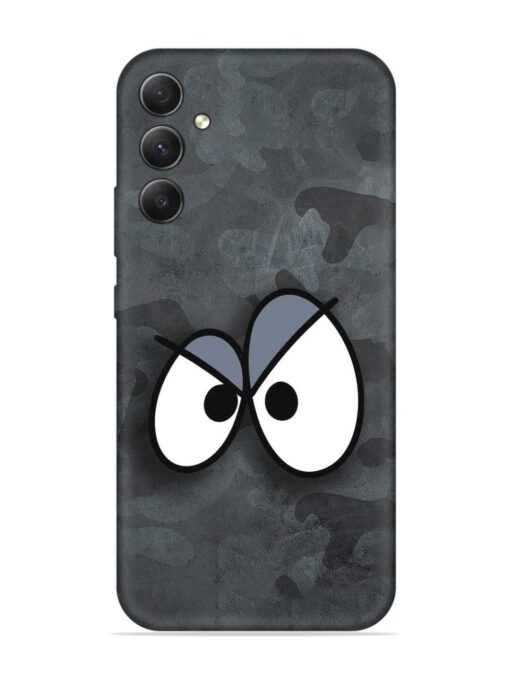 Big Eyes Night Mode Embossed Soft Silicone Case for Samsung Galaxy A34 (5G) Zapvi