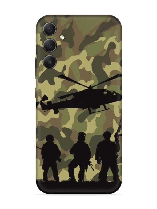 Army Heros Embossed Soft Silicone Case for Samsung Galaxy A34 (5G) Zapvi