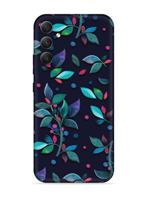 Decorative Watercolor Flower Embossed Soft Silicone Case for Samsung Galaxy A34 (5G) Zapvi